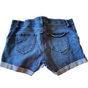 Isabel Maternity by Ingrid & Isabel Blue Denim Midi Shorts Size 4 Cuffed Hem